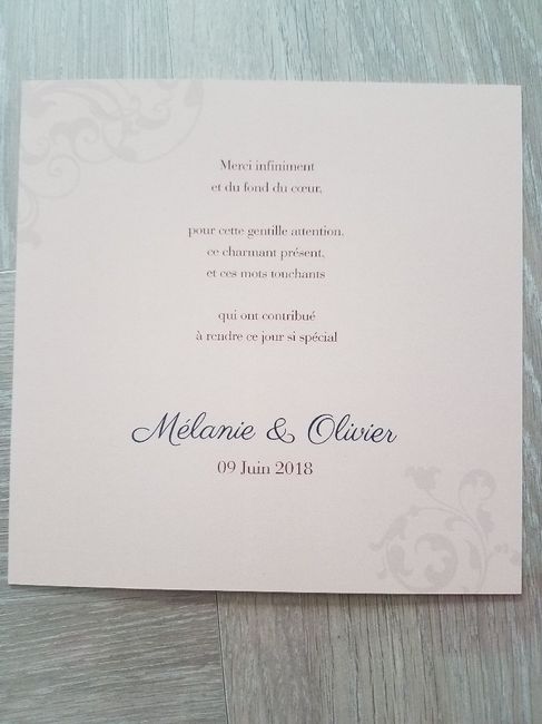 Carte de remerciement - 2