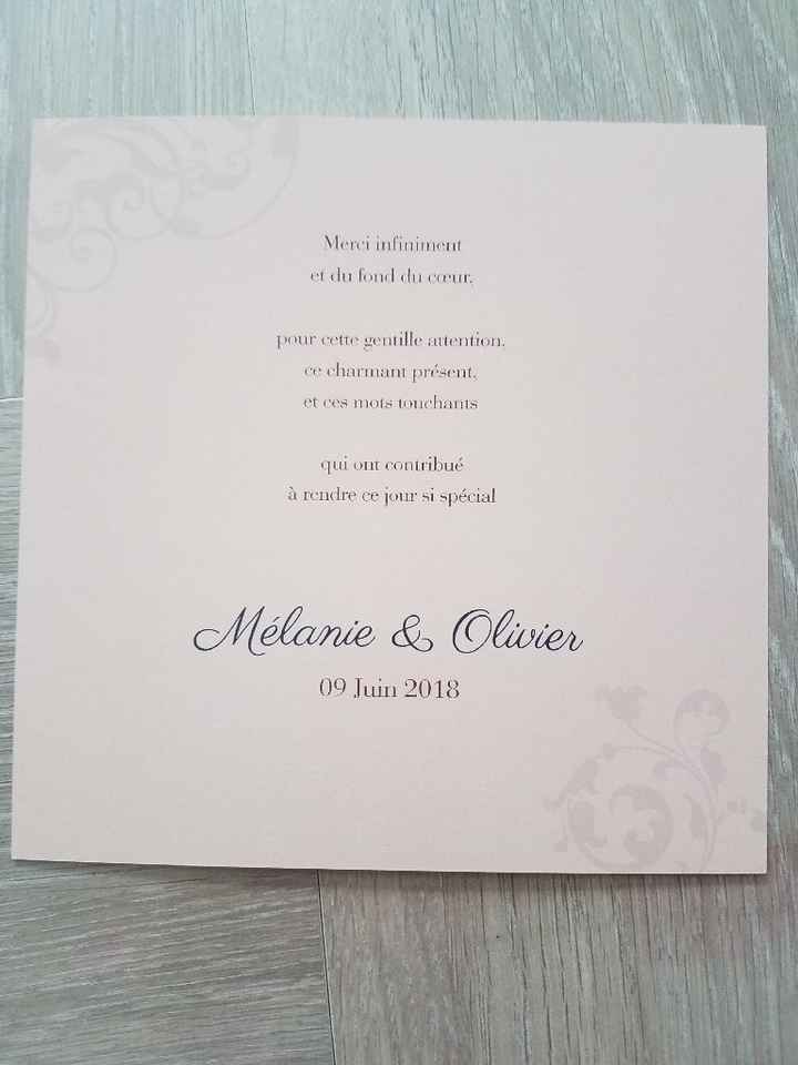 Carte de remerciement - 2