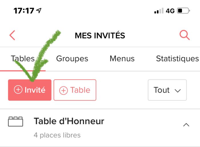 Création liste d'invités 1