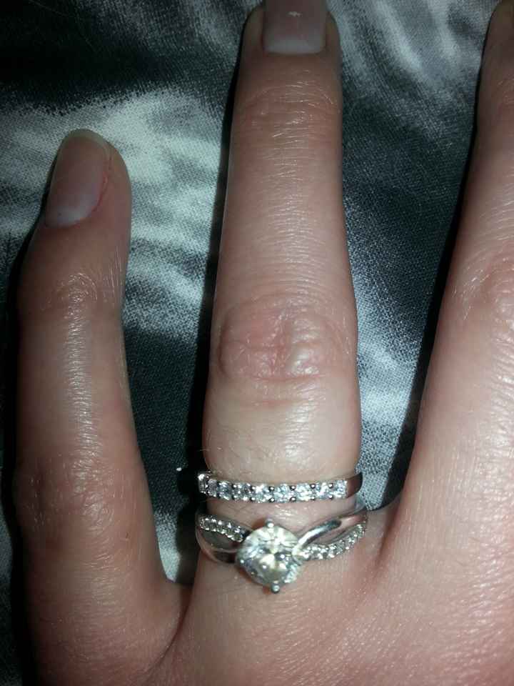 Association bague de fiancaille + alliance  - 1