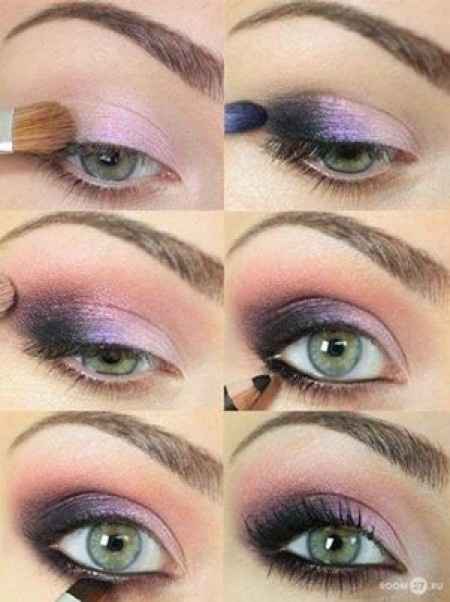idée maquillage yeux vert bleu