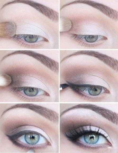 maquillage yeux verts bleu