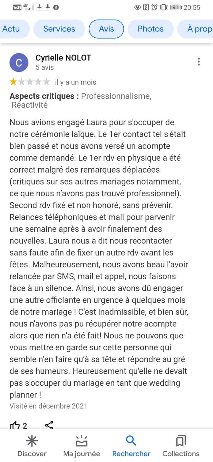 attention laura d événementiel arnaque - 2