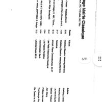 Liste de musique mairie Capitole. - 2