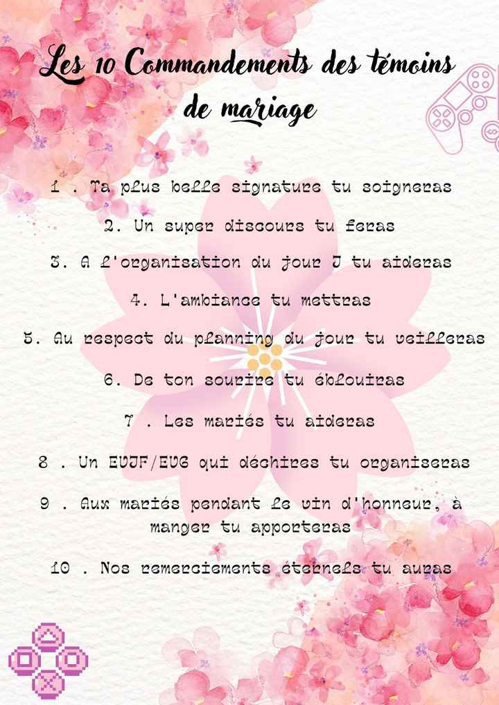 Les 10 commandements des témoins - 1