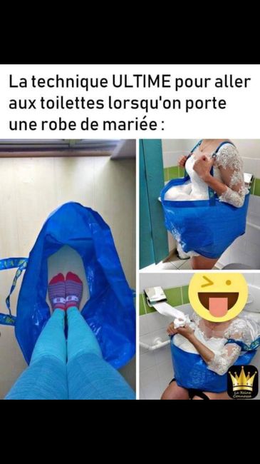 Astuce : aller aux toilettes avec sa robe de mariée ! 2