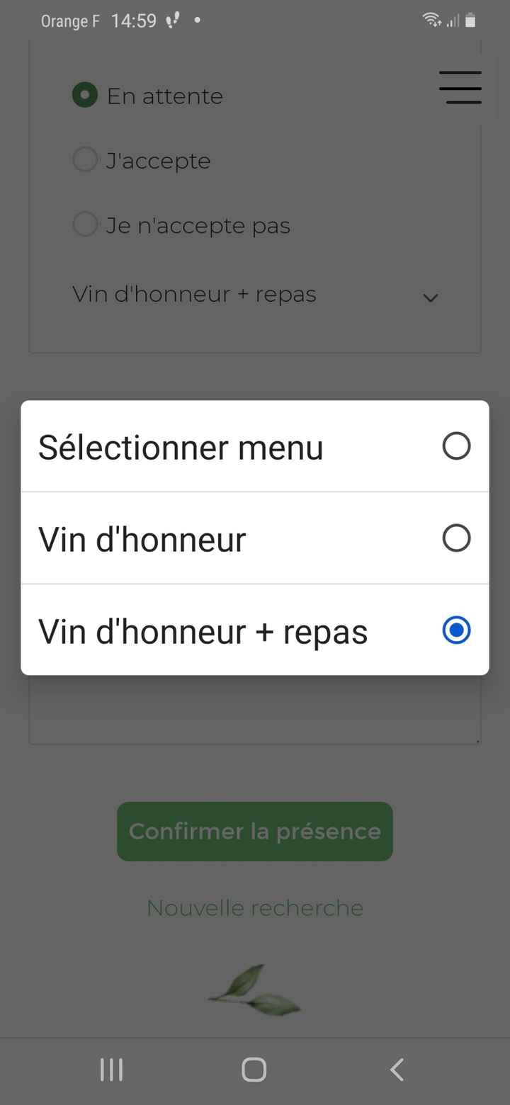 "Confirmation des invités" - 1