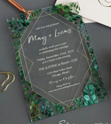 Besoin d'aide Faire-part plexiglass Eucalyptus 1