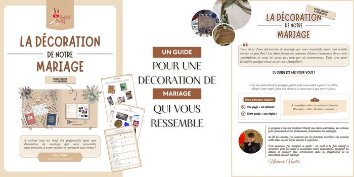 Un guide à remplir pour vous aider à organiser la déco de votre mariage 1