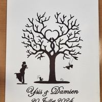 Arbre a empreintes sur toile - 3