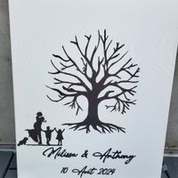 Arbre a empreintes sur toile - 5