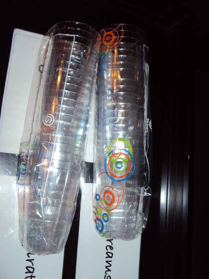 verre en plastique