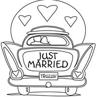 Coloriage just maried
