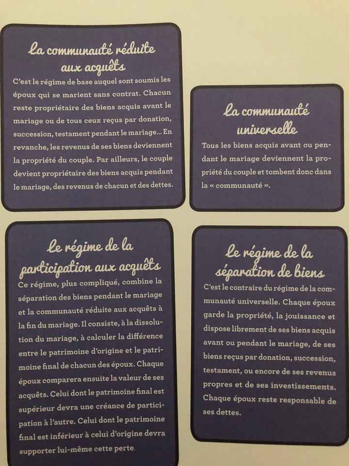 Quel régime matrimonial? - 1