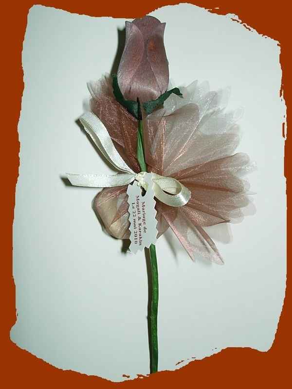 rose avec des dragées 