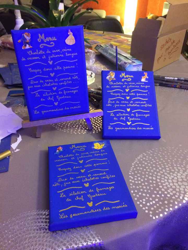  Menus chevalet, thème Disney - 1