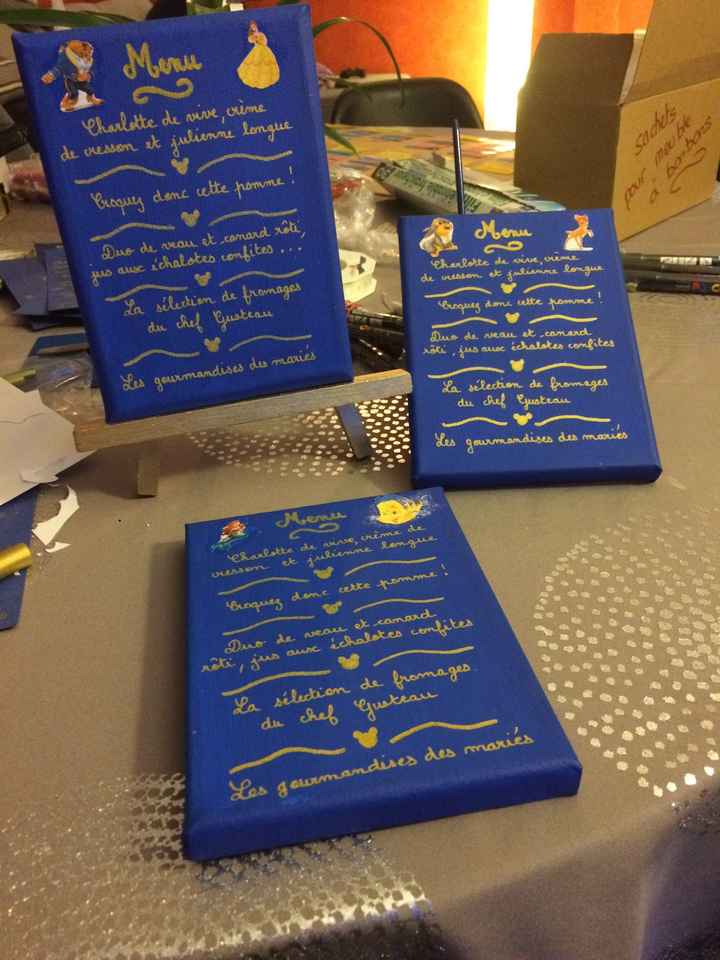  Menus chevalet, thème Disney - 2