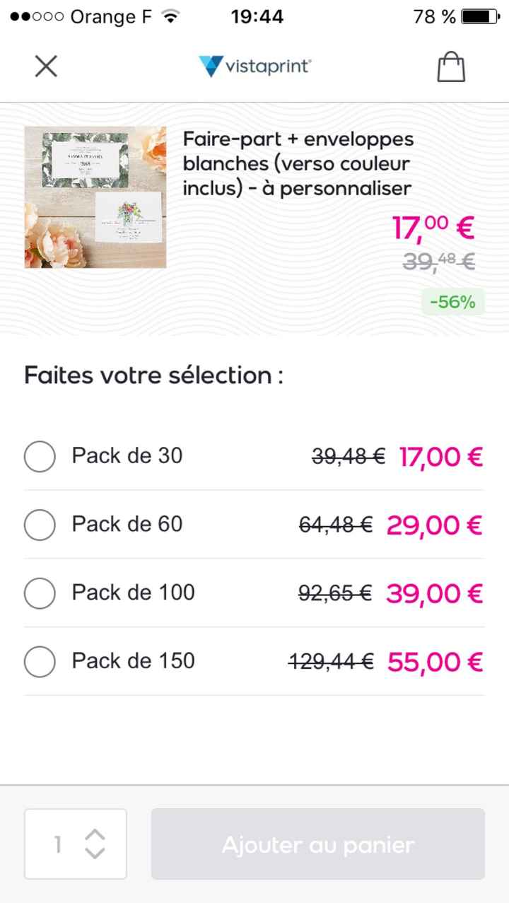 Vente privée Vistaprint - 2