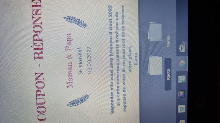 Faire-part et cartons réponse 1