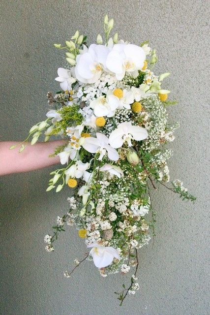 mon bouquet (avec des roses blanches à la place des orchidées)