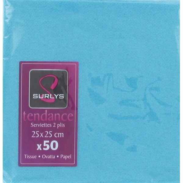 Serviette soit disant bleu caraïbe