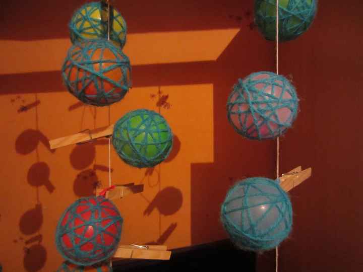 Boules bleues séchage