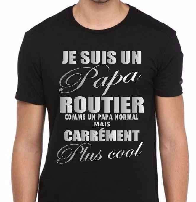 T shirt je suis un papa routier 
