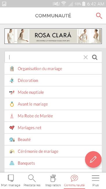 Comment faire une recherche sur mariage.net - 2