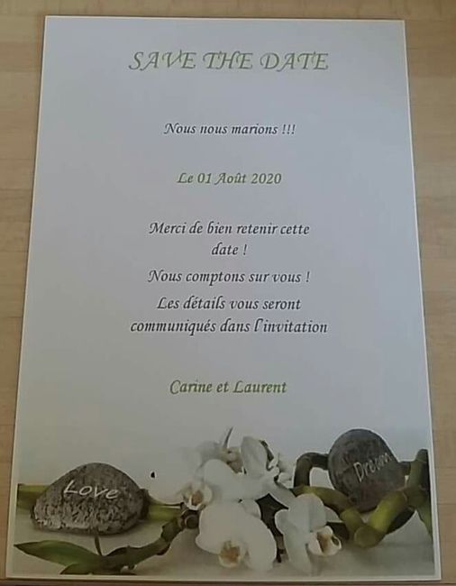 C'est l'heure du "save the Date" - 1