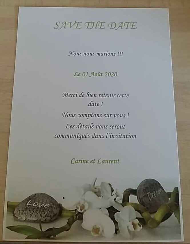 C'est l'heure du "save the Date" - 1