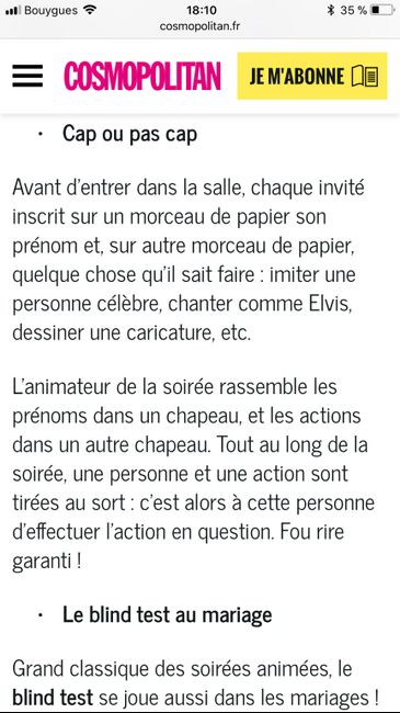 Jeu mariage - 1