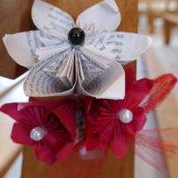 Notre déco de mariage du 21 sept! Thème rouge et blanc et accompagnés de voitures et de livres!! - 7