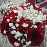 Notre déco de mariage du 21 sept! Thème rouge et blanc et accompagnés de voitures et de livres!! - 1