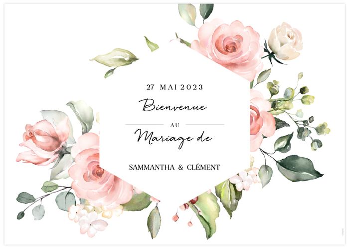 Panneau "bienvenue au mariage" 2