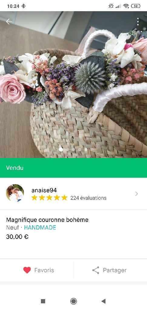 Coiffure fleurs lyophilisées - 1