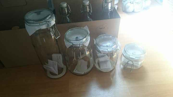 Mes bocaux pour le bar salé