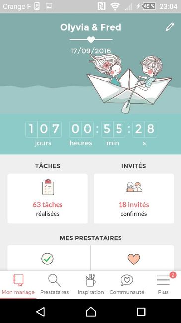 Oú en sont vos compteurs Mariages.net ? - 1