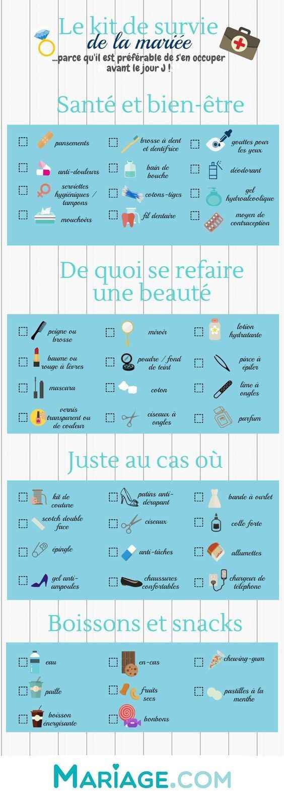 Kit de survie de la mariée