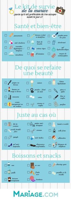 Kit de survie de la mariée