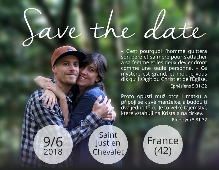 Save the date envoyés par mail avant les invit