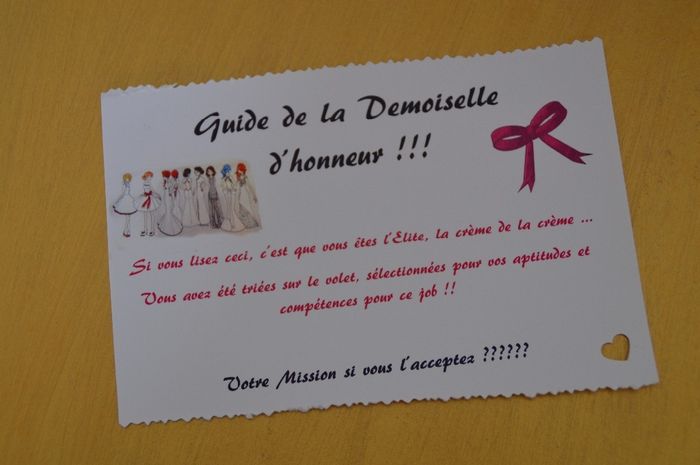 demoiselle d'honneur !