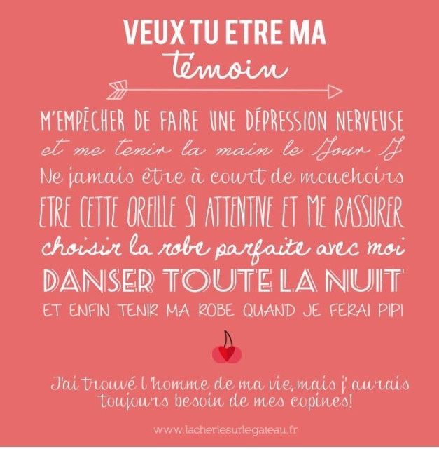 Demande a son témoin - 1