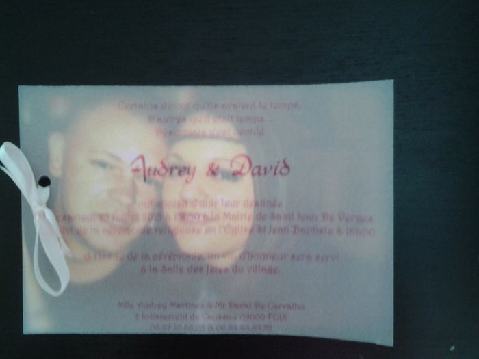 Faire Part pour les invités de l'apéritif