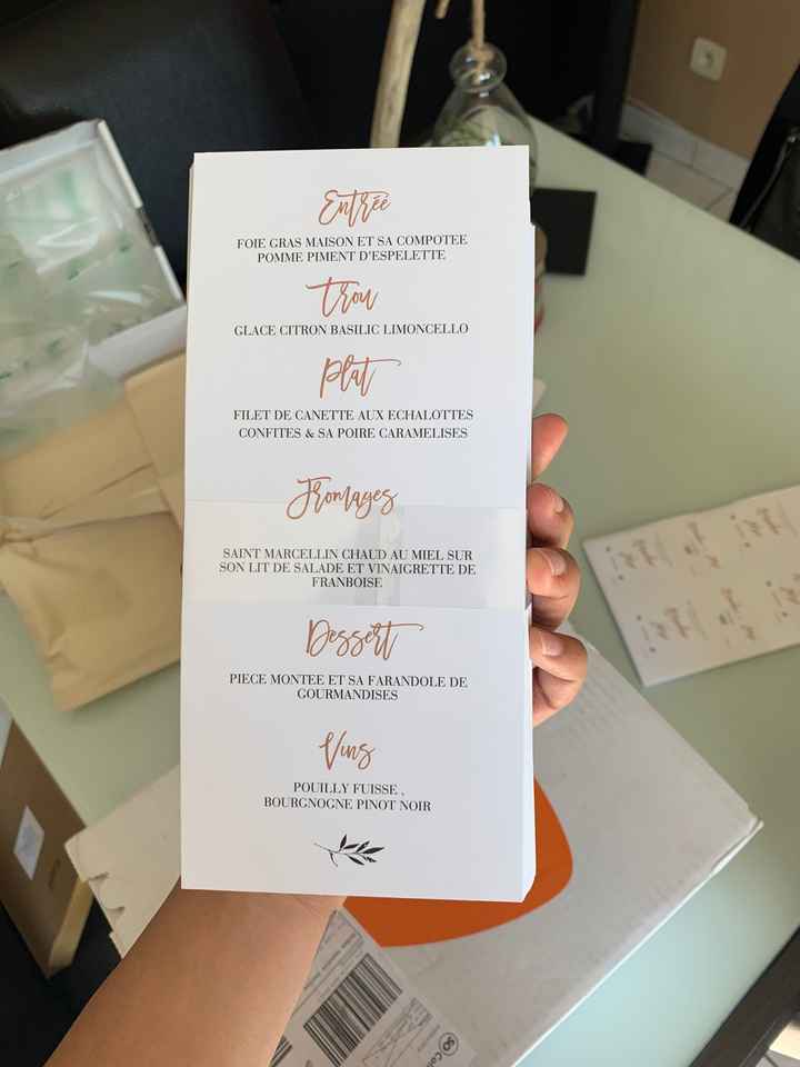 Apercu des menus de mariage - 2