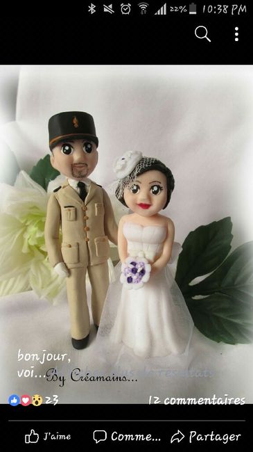  Figurine wedding cake. Thème: les voyages/l'aérien - 1