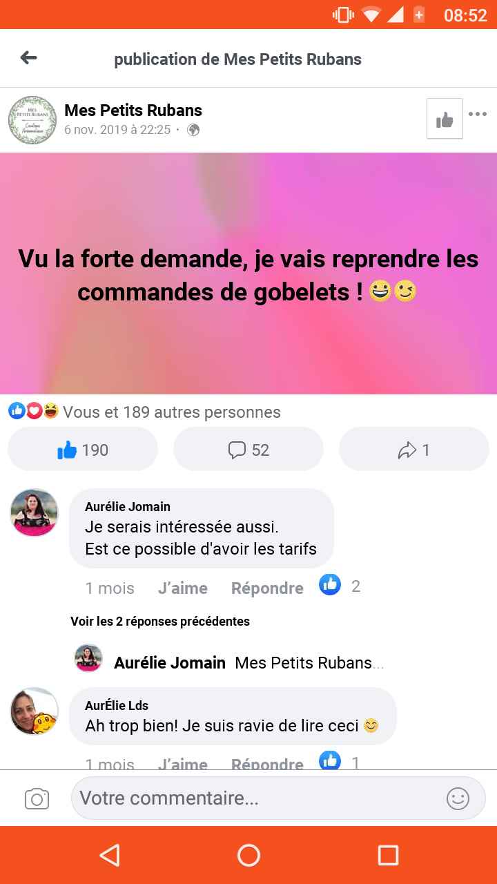 Gobelets personnalisés 1