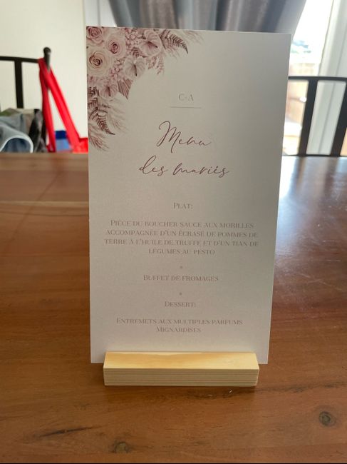 Menu des mariés 🤍 2
