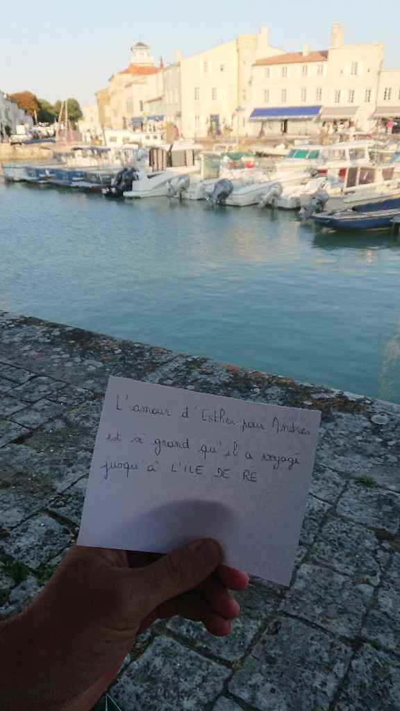 Loves notes Loic-charlotte / Gaetan-marion / Nathalie-malik/ Angela-laetitia / André-esther / Damien