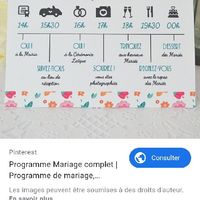 Création  programme du mariage - 1
