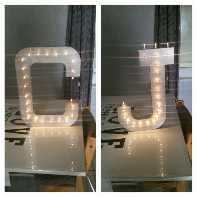 Initiales led - diy - 1